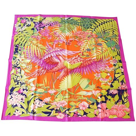 hermes flamingo scarf|hermes pink silk scarf.